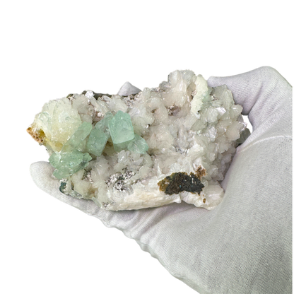 Green Apophyllite with Stilbite