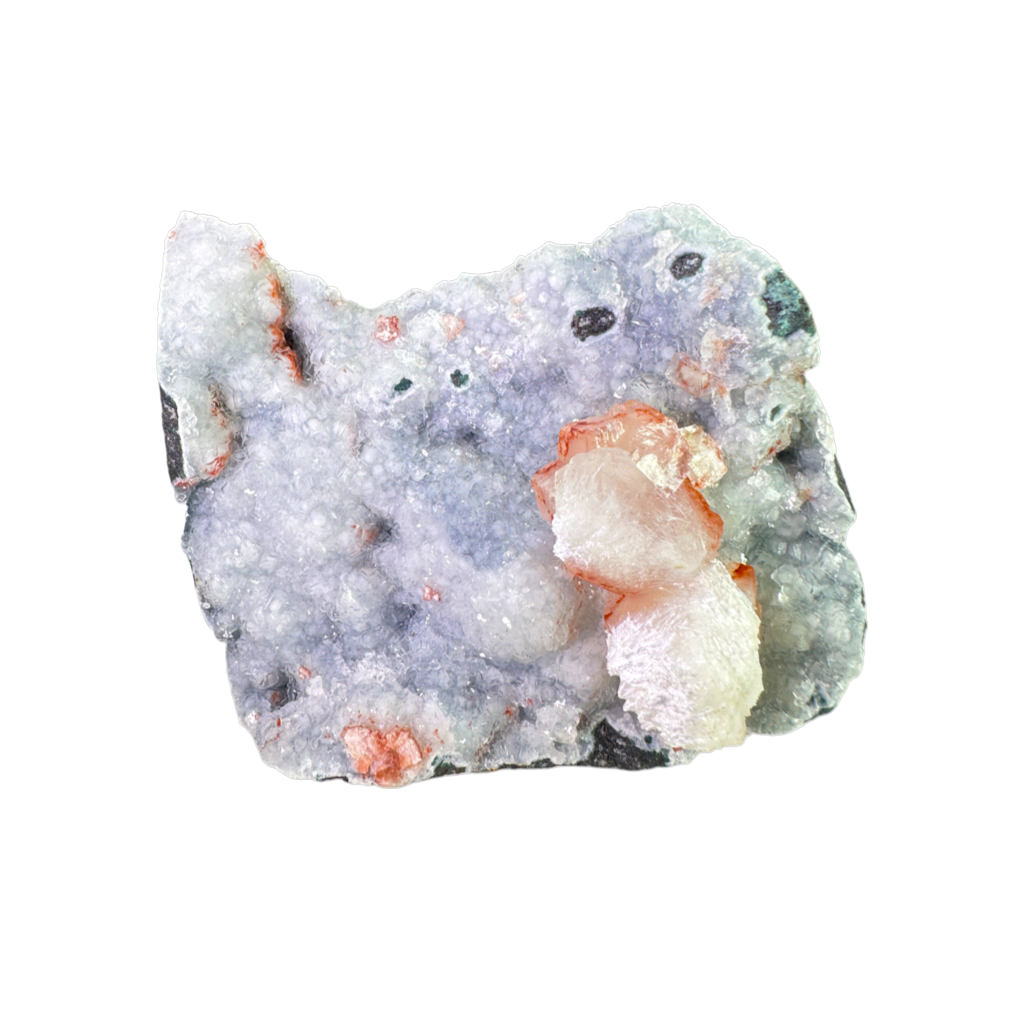Red Apophyllite With Mordenite and Stilbite