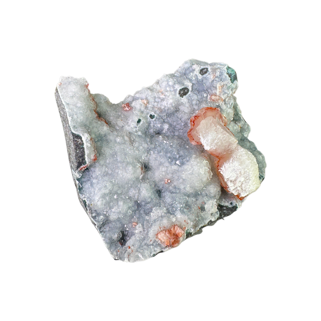 Red Apophyllite With Mordenite and Stilbite