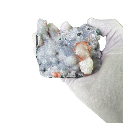 Red Apophyllite With Mordenite and Stilbite