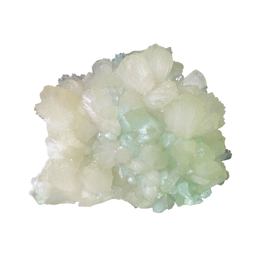 Green Apophyllite with Stilbite