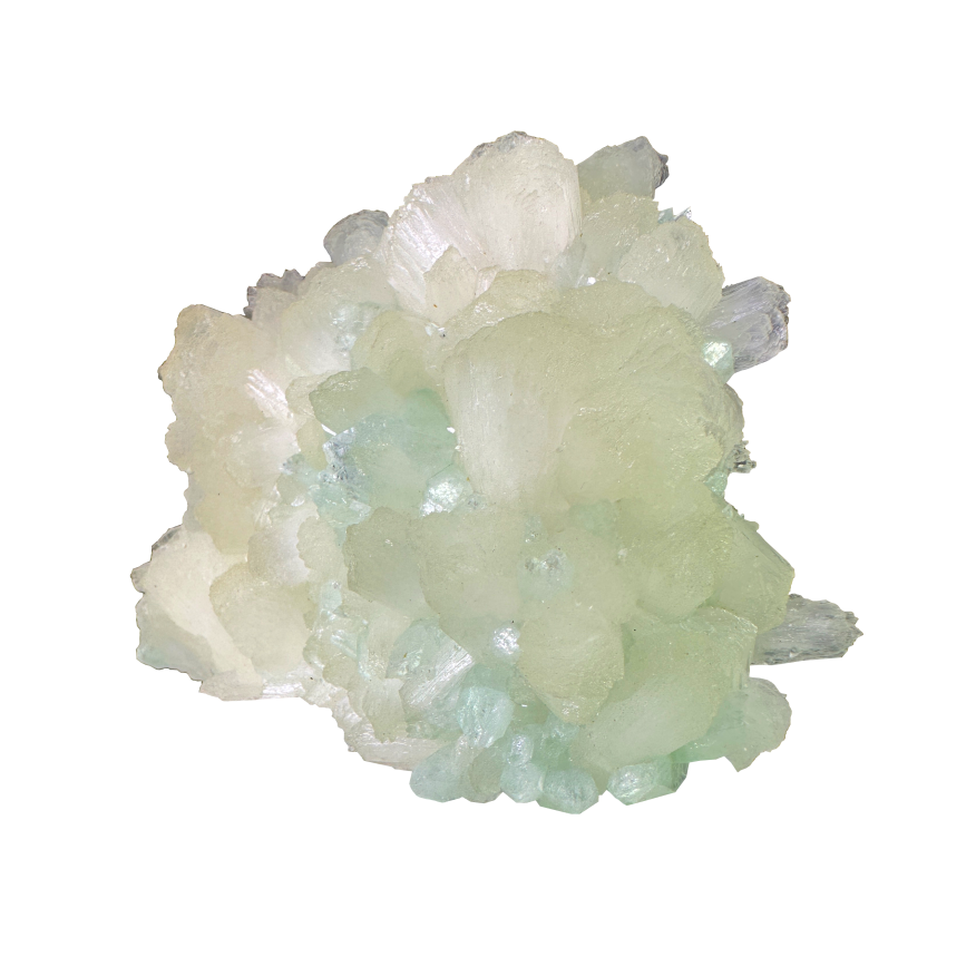Green Apophyllite with Stilbite