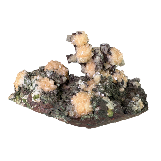 Orange Stellerite with Heulandite