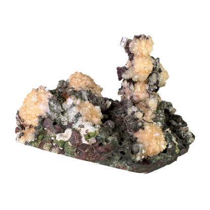 Orange Stellerite with Heulandite