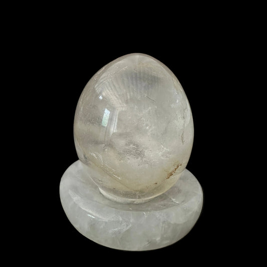 Quartz Egg on Quartz Stand