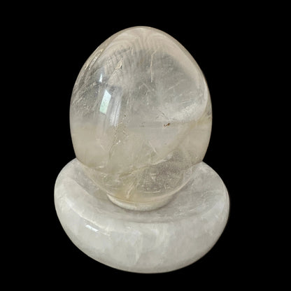 Quartz Egg on Quartz Stand