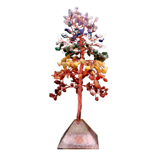 7 Chakra Tree Orgonite Pyramid