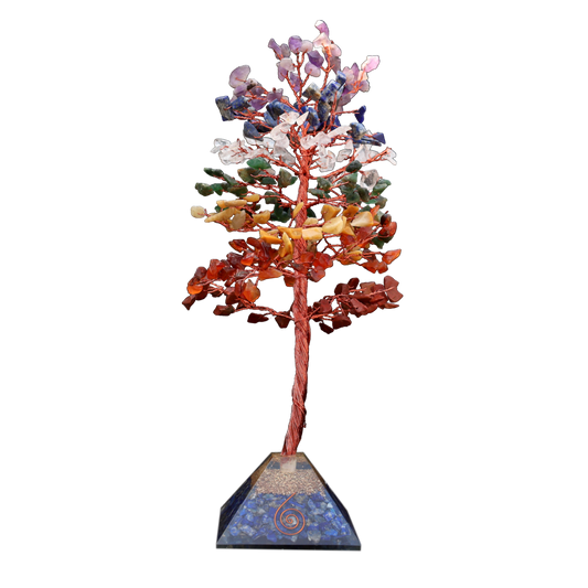 7 Chakra Tree Orgonite Pyramid