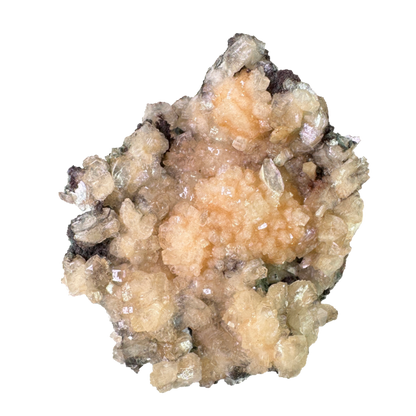 Orange Stellerite with Heulandite