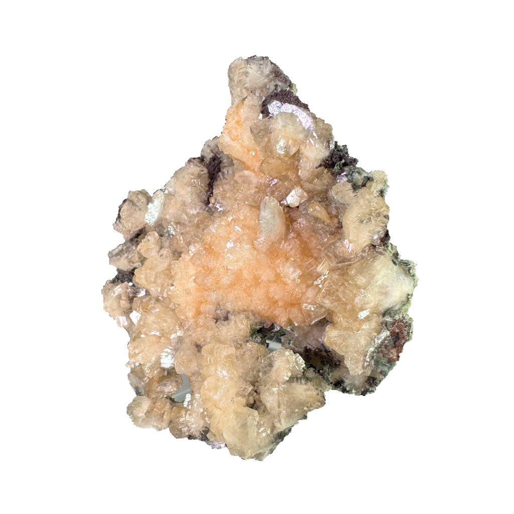 Orange Stellerite with Heulandite
