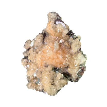 Orange Stellerite with Heulandite