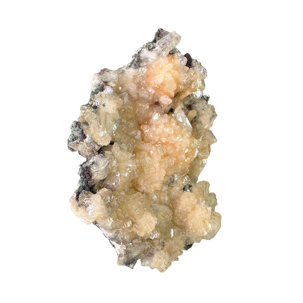 Orange Stellerite with Heulandite