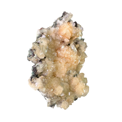 Orange Stellerite with Heulandite