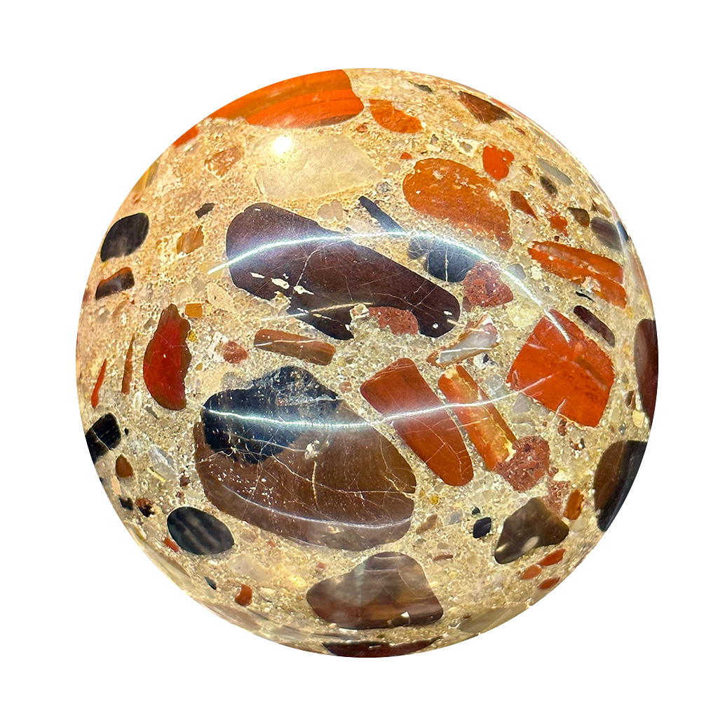 Conglomerate Jasper Sphere