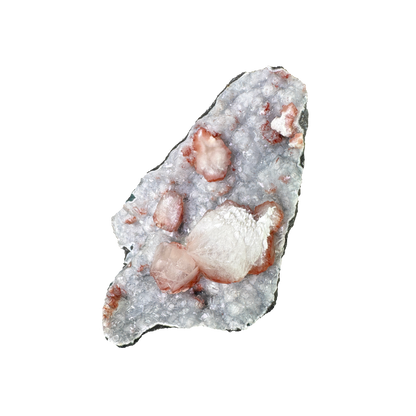 Red Apophyllite with Mordenite and Stilbite