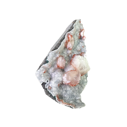 Red Apophyllite with Mordenite and Stilbite