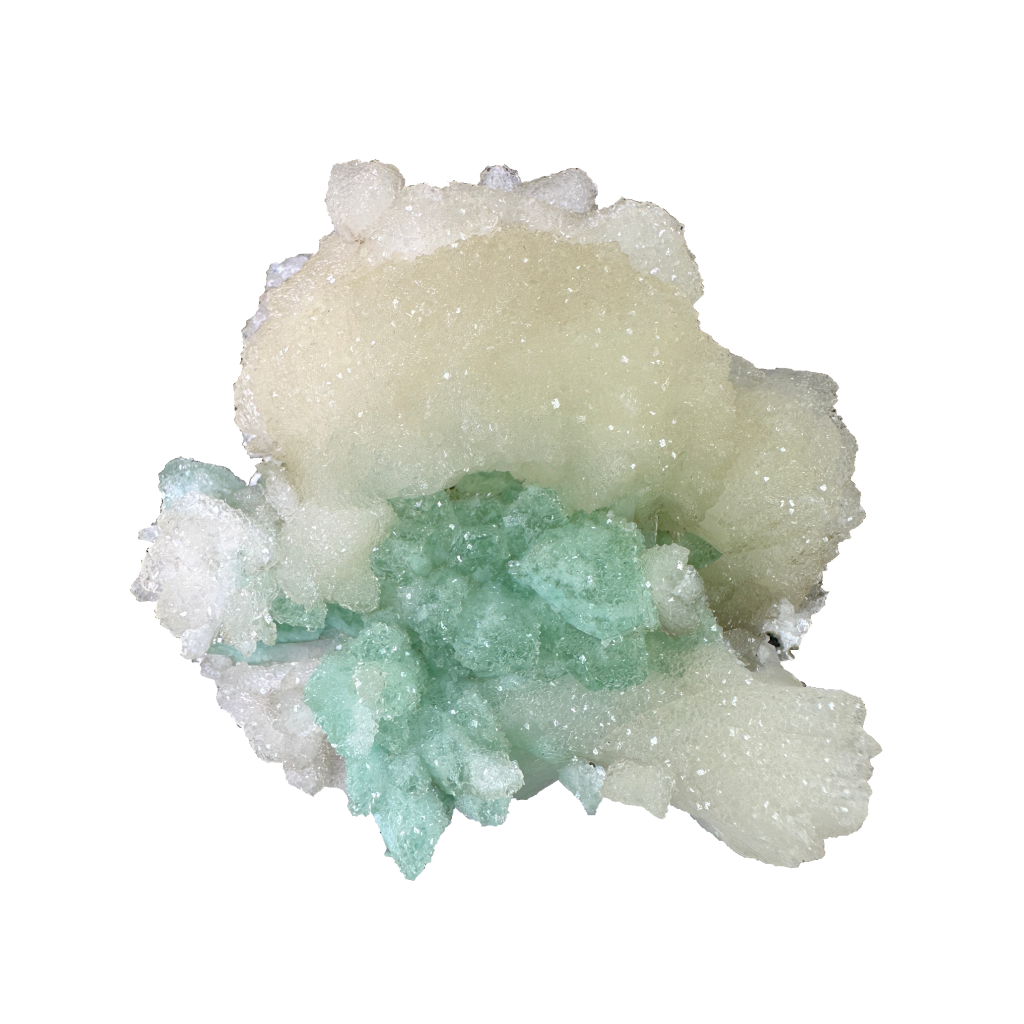Stilbite with Green Apophyllite