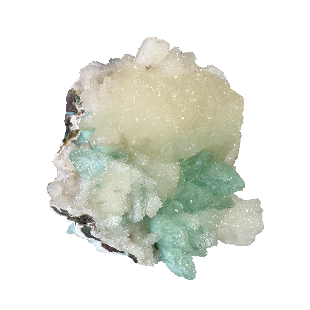 Stilbite with Green Apophyllite