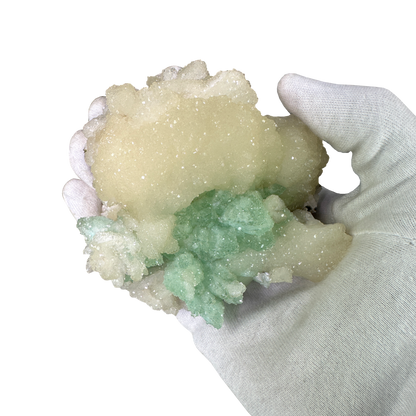 Stilbite with Green Apophyllite