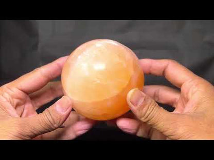 Selenite Sphere Orange
