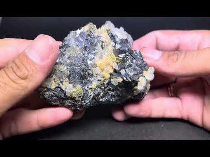 Sphalerite,Quartz,Chalcopyrite, Calcite